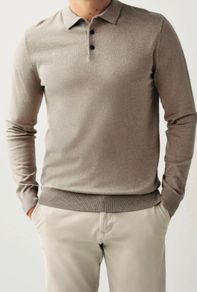 Massimo Dutti Merino Wool Polo Sweater