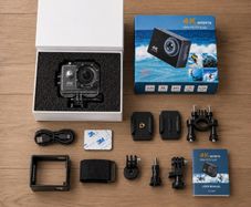 Brand new 4K action camera ideal for sports, travel, outdoor adventures and content creation.
