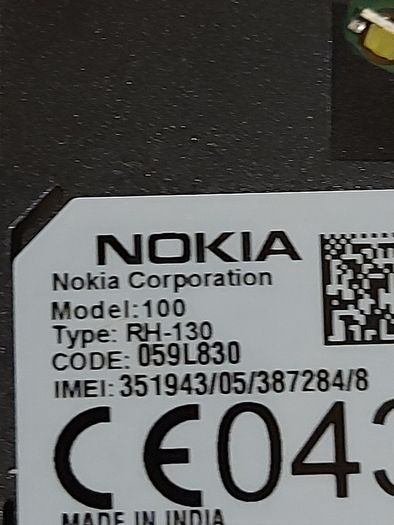 Nokia Model 100  RH-130, in excellent condition