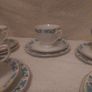 Vintage Blue White Floral Tea Cup Saucer Set Porcelain China Nanjing Pagoda Image 7