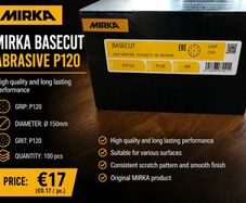 Mirka Basecut Sanding Discs P120 - 150mm - 100pcs
