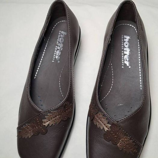 hotter brown leather flats size 3 eu 36 in like new condition