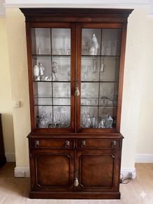 Mahogany glass cabinet
