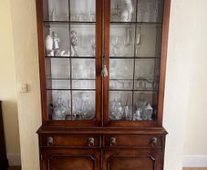 Mahogany glass cabinet