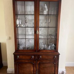 Mahogany glass cabinet