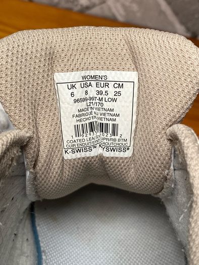 K Swiss Court Shield Ladies Tennis Trainers UK6 EU39.5