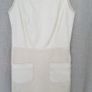 RiverIsland Cream Leather/Material mix Fitted Dress - Size 6 Image 2
