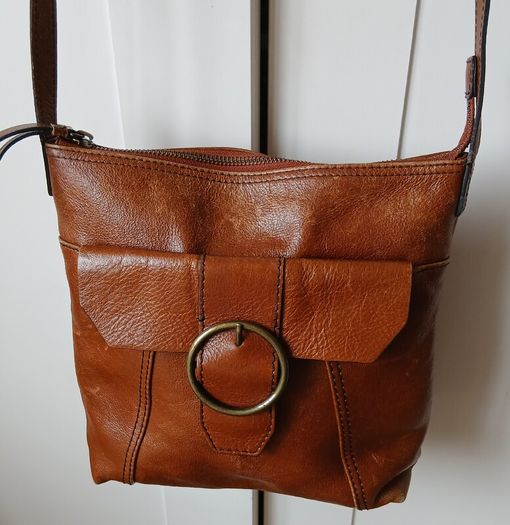 Tan leather bag  15 euro