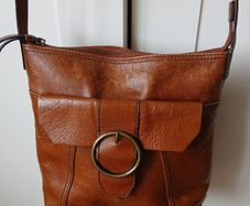 Tan leather bag  15 euro