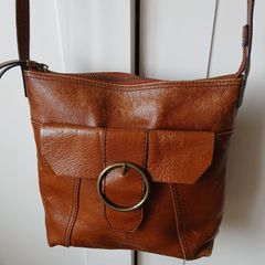 Tan leather bag  15 euro