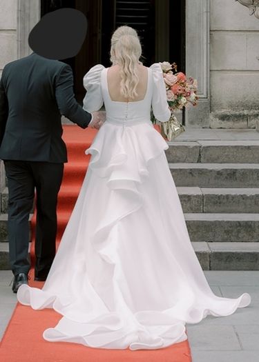 Wedding dress & overskirt
