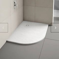 Merlyn Truestone Slate Offset Quadrant Shower Tray Left Handed 1000x800 White