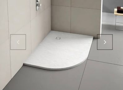 Merlyn Truestone Slate Offset Quadrant Shower Tray Left Handed 1000x800 White