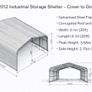 20ft x 20ft Heavy Duty Metal Carport Shelter Image 3