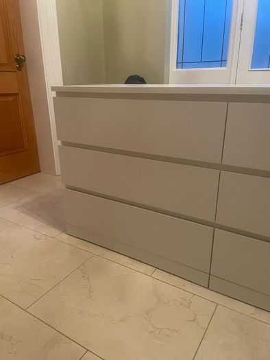 MALM Chest of 6 drawers, white, 160x78 cm WHITE