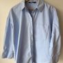 Zara Oversized Light Blue Oxford Shirt Women Minimalist Relaxed Fit Blouse Image 2