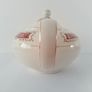Vintage Wood & Sons Teapot bone china red and gold filigree Made in England Image 4