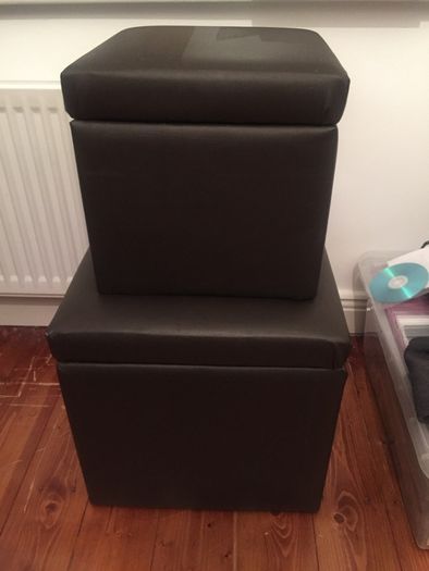 Storage seats faux leather