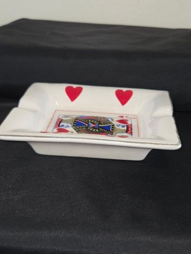 Vintage Jack of Hearts Ceramic Ashtray