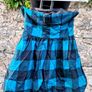 Atmosphere - Strapless Plaid Smock Puff Ball Mini Frock Dress Image 6