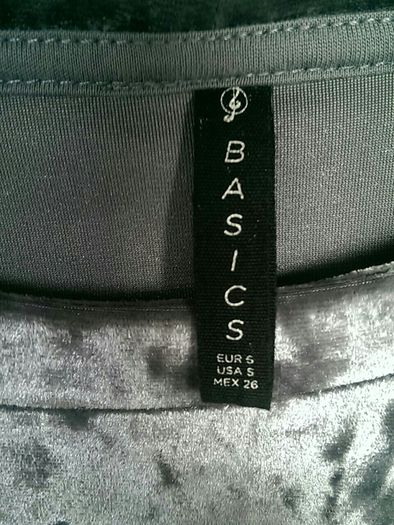 Grey Velvet Top. Size 10