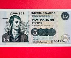 Scotland  5. Pounds   2002   PICK 218d . ( Uncirculated )