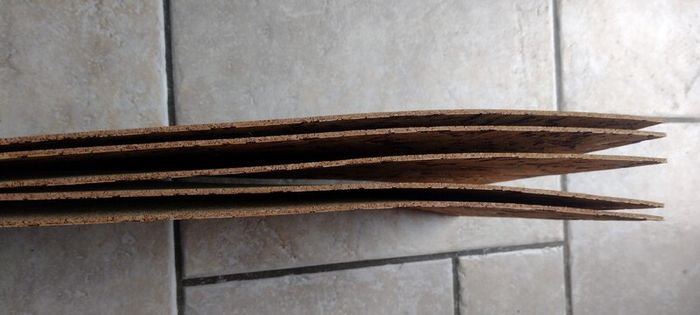 44 psc.(4 Pack).Natural Cork Tiles for Wall or Floor Decoration.(Miami Red) New