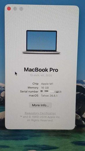 MacBook Pro 13-inch 2020 - Apple M1 | 16GB RAM | 500GB SSD | Retina Display