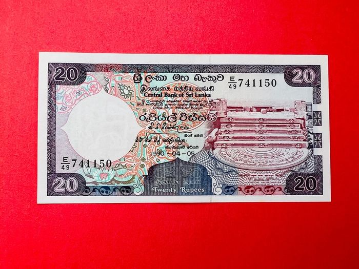 Sri Lanka   20  Rupees.  1990  Pick  97  ( Uncirculated )