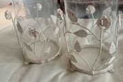 large candle holders x2