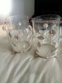 large candle holders x2