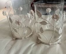 large candle holders x2