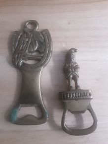 Brass Bottle Opener/2 Brass Bottle Openers both for 12.00euro .. Price Dropped