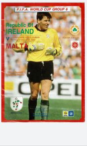 Rep of IRELAND v MALTA Soccer programme 28-05-1989
