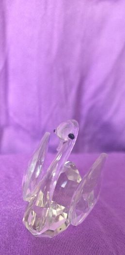 Crystal swan ornament