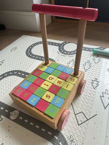 wooden block cart
