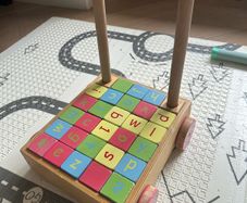 wooden block cart