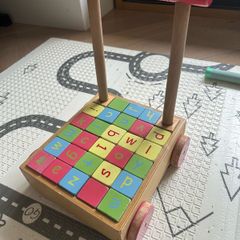 wooden block cart