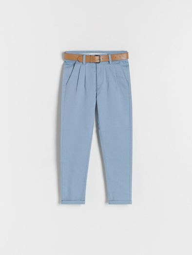 Structural fabric chino trousers with belt size 140 cm