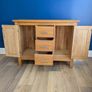 Solid Oak Side Board Image 6