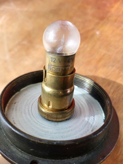 Vintage Brass 12V Automotive Dashboard / Inspection Map Light (Pre-War)