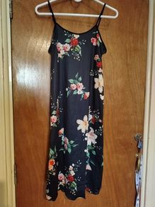 Sexy black floral dress for crossdresser