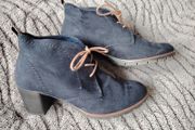 Navy Suede Shoes  Size 6