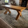 Large Solid Oak Coffee Table Image 3