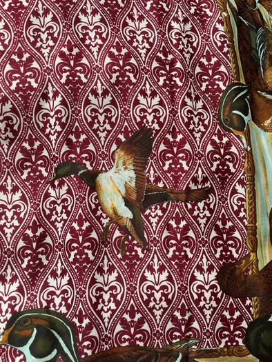 Large scarf with bird motif