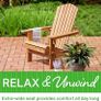 NEW SALE | Adirondack Chair Outdoor Acacia Hardwood Folding Chairs Image 5