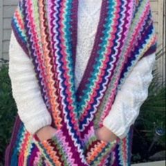 Handmade Crochet Pocket Shawl