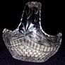 Vintage Harrods Heavy Cut Lead Crystal Basket Image 4