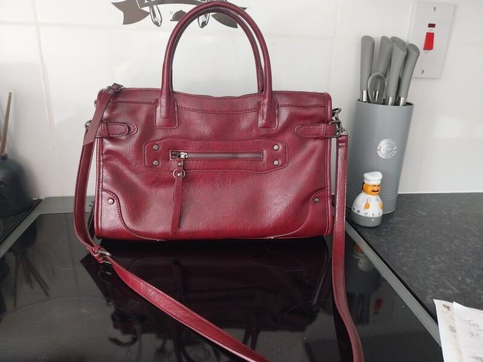 new big burgundy primark handbag