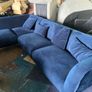 Blue corner sofa set L shaped Image 6